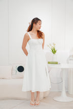 Chantelle Corset Maxi A-Line Dress in White