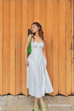 Chantelle Corset Maxi A-Line Dress in White