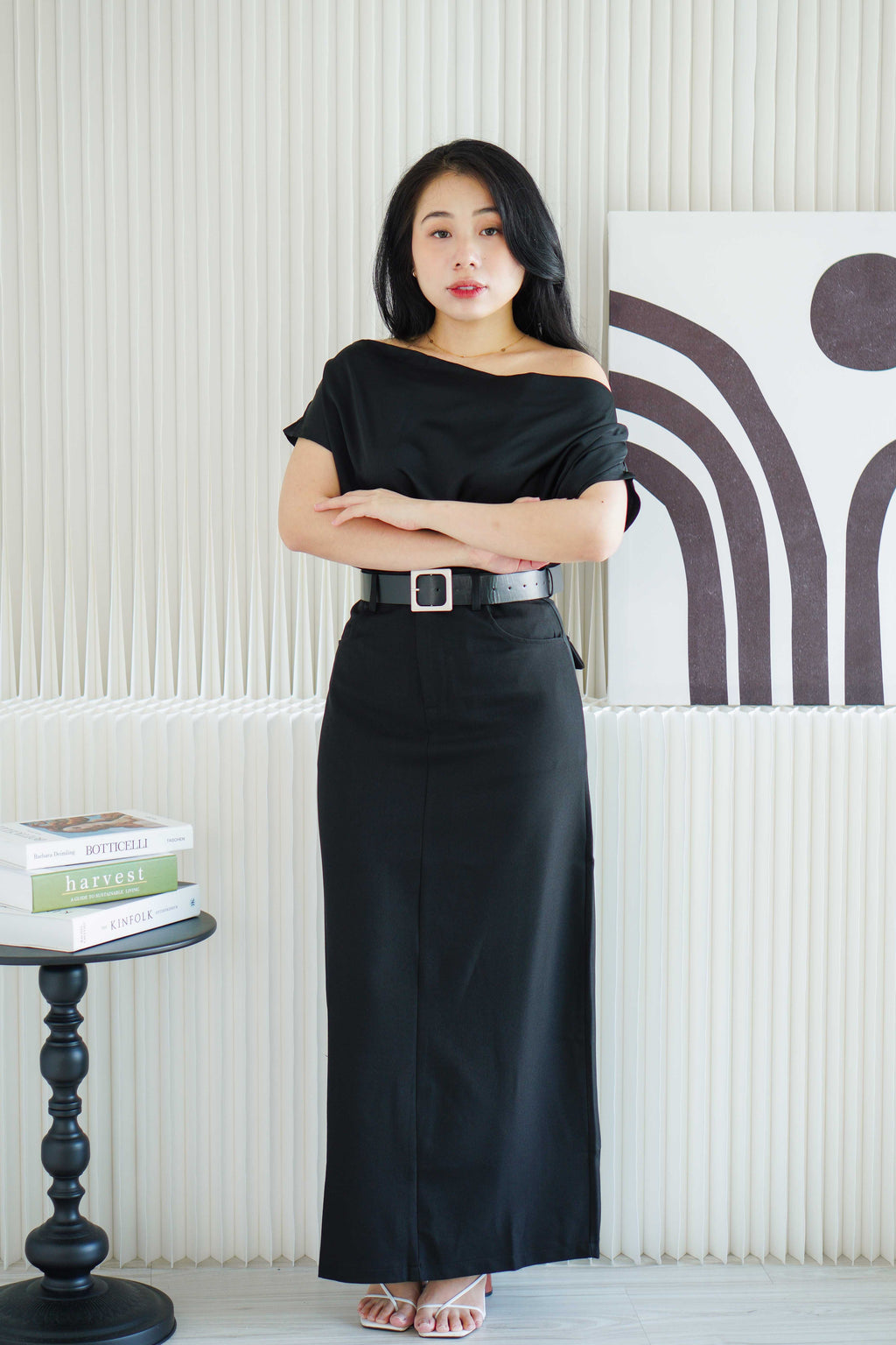 Dee Maxi Skirt in Black