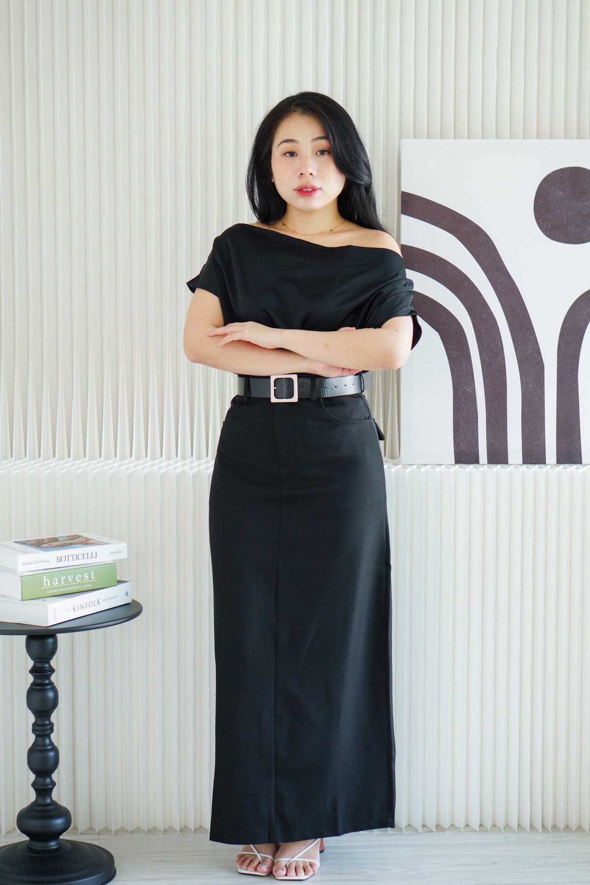 Dee Maxi Skirt in Black