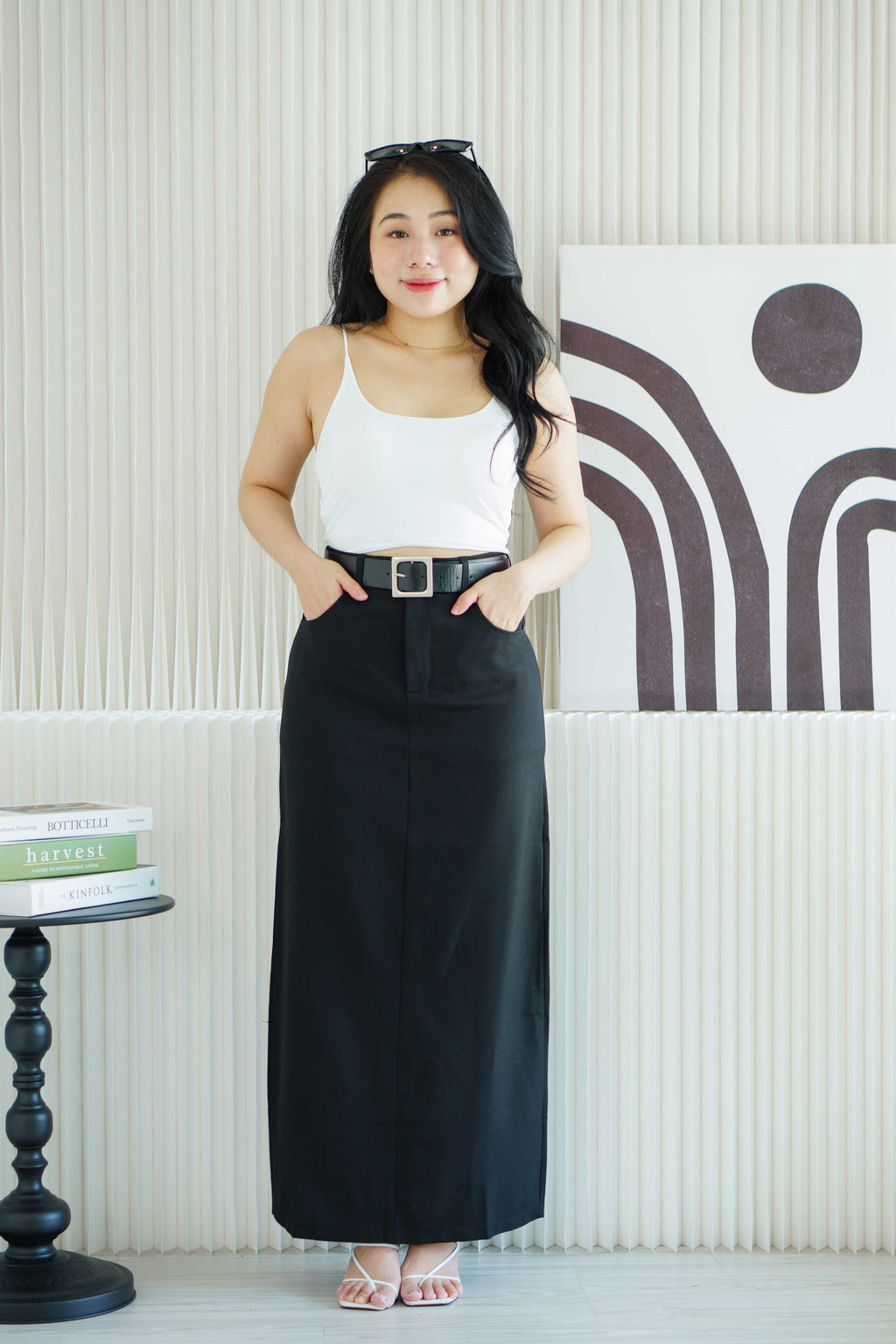 Dee Maxi Skirt in Black