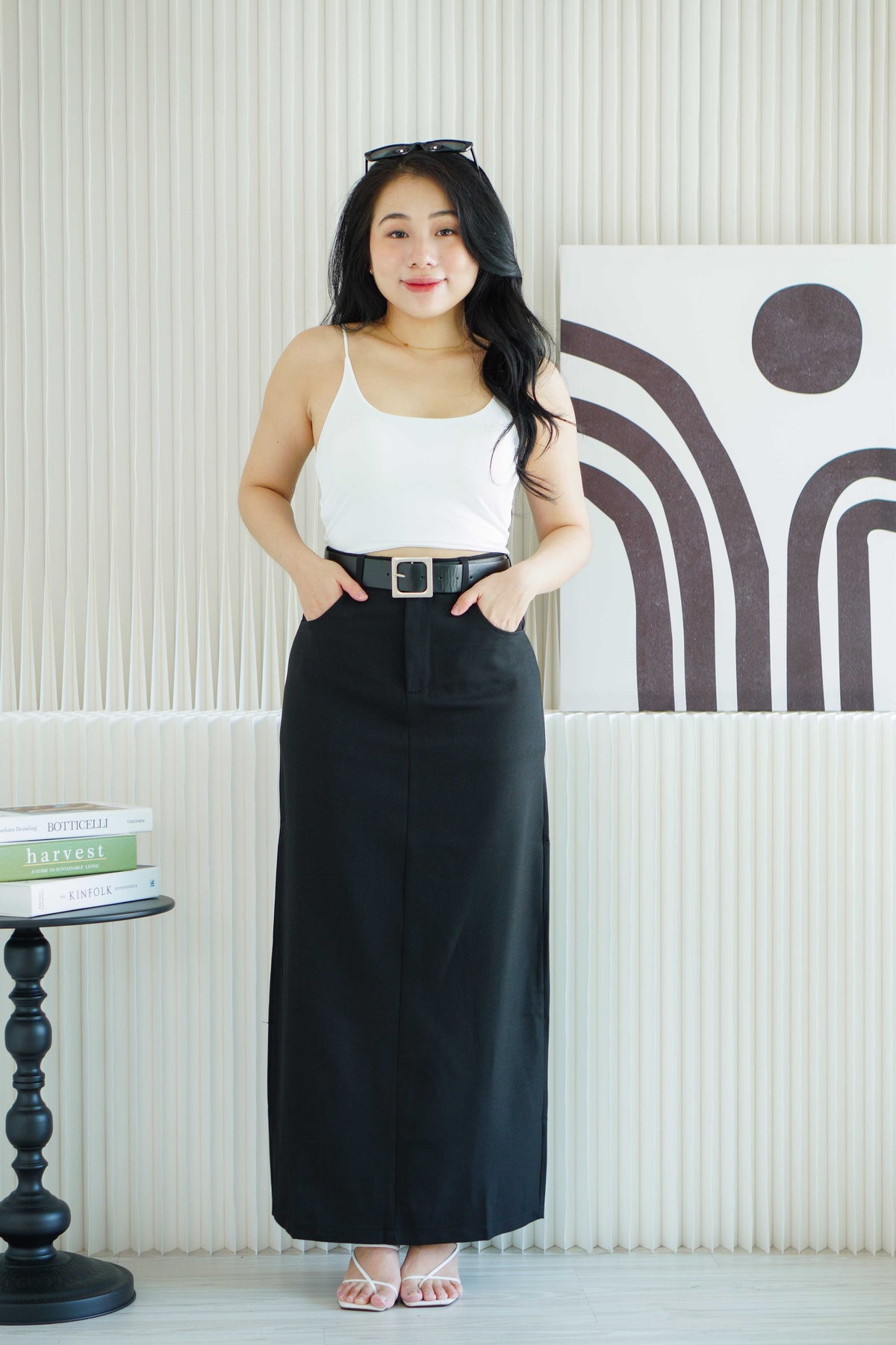 Dee Maxi Skirt in Black
