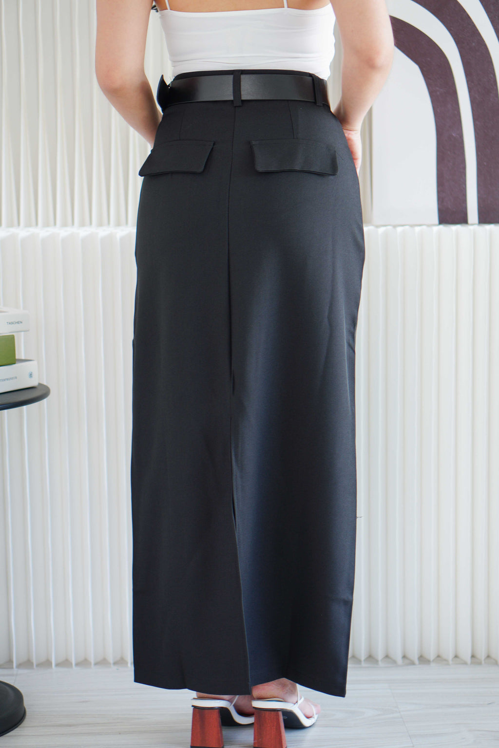 Dee Maxi Skirt in Black