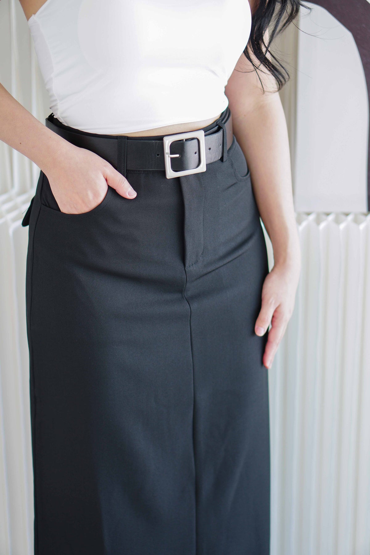 Dee Maxi Skirt in Black