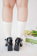 Mary Jane Chunky Heels in Black