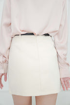 Bonnie Mini Skirt in Beige
