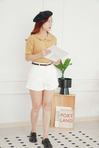 Eris Shorts in White (Free Belt)