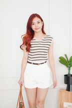 Eris Shorts in White (Free Belt)