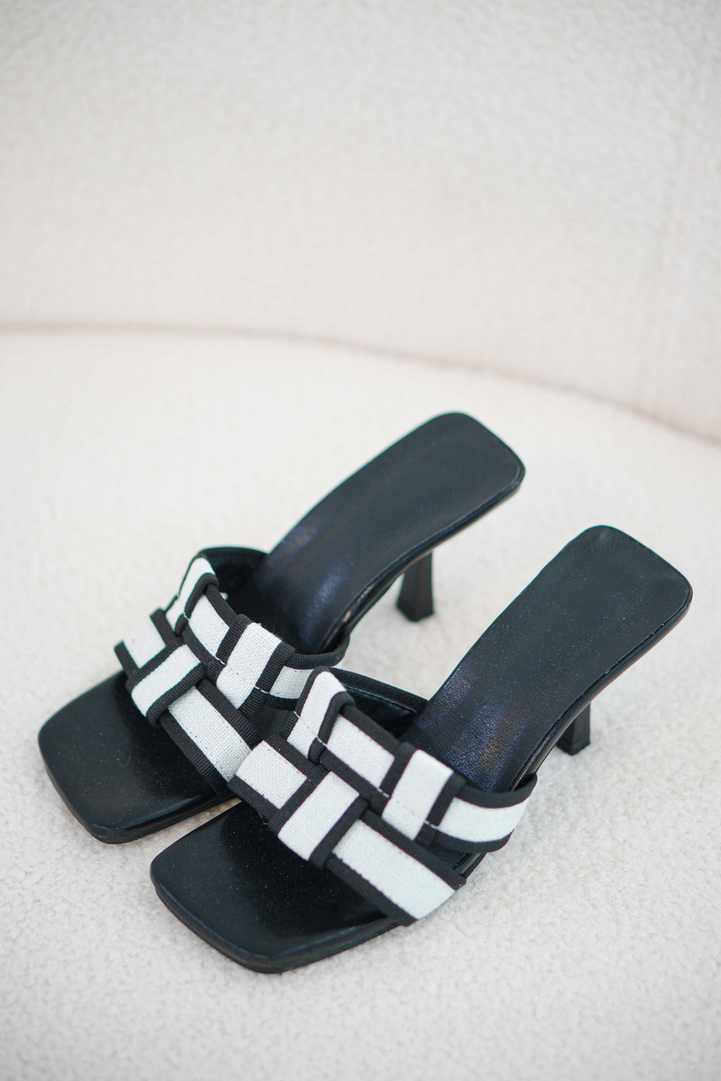 Klein Checkered Heels in Black & White