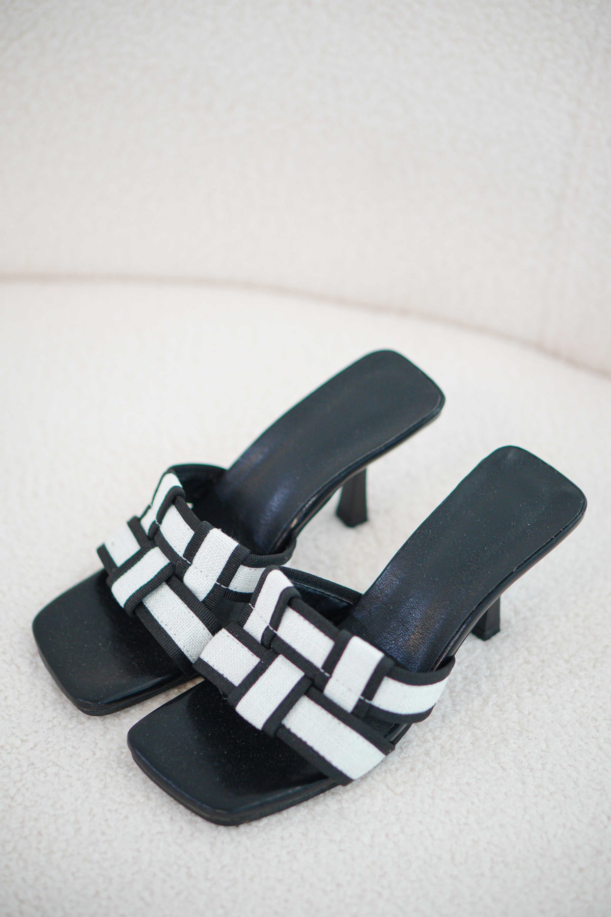 Klein Checkered Heels in Black & White