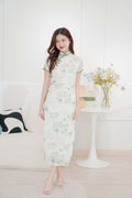 Qing Yao Long Floral Cheongsam in Green