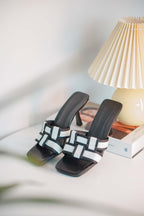 Klein Checkered Heels in Black & White