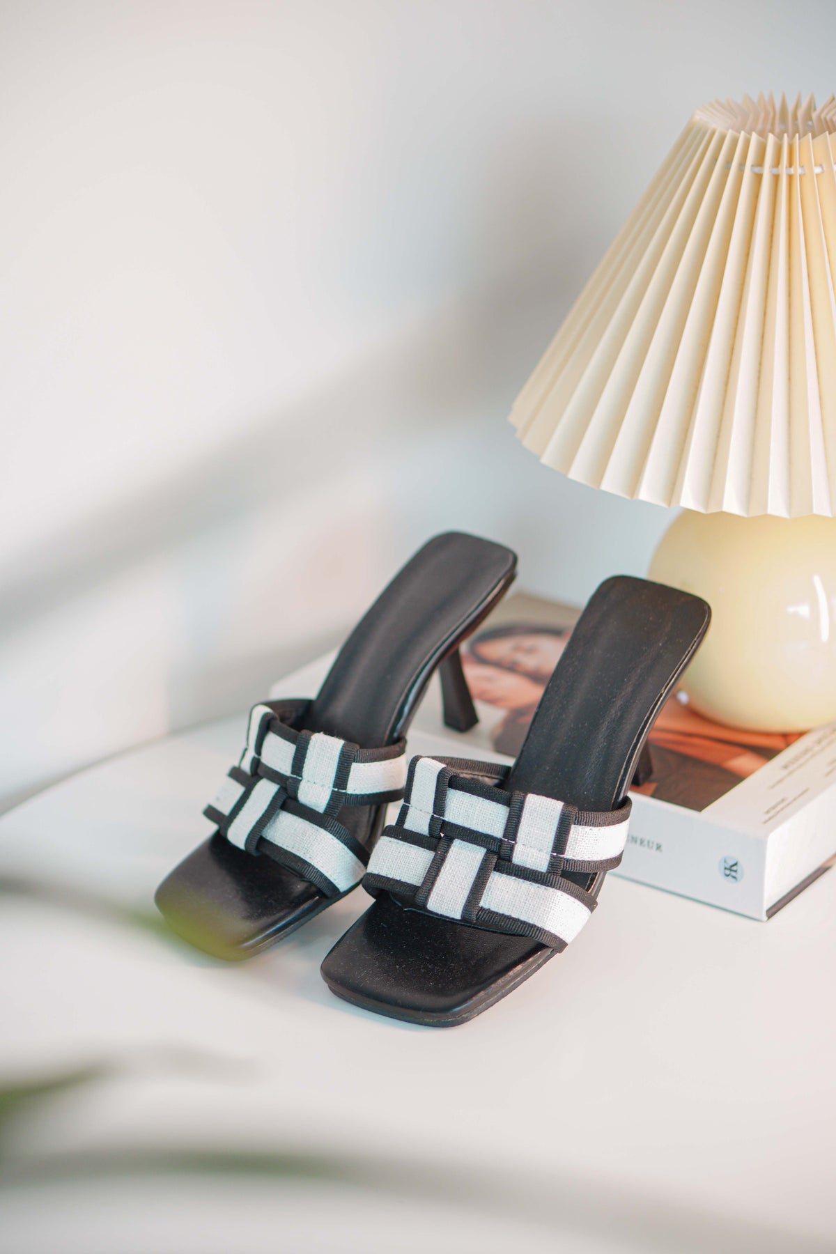 Klein Checkered Heels in Black & White