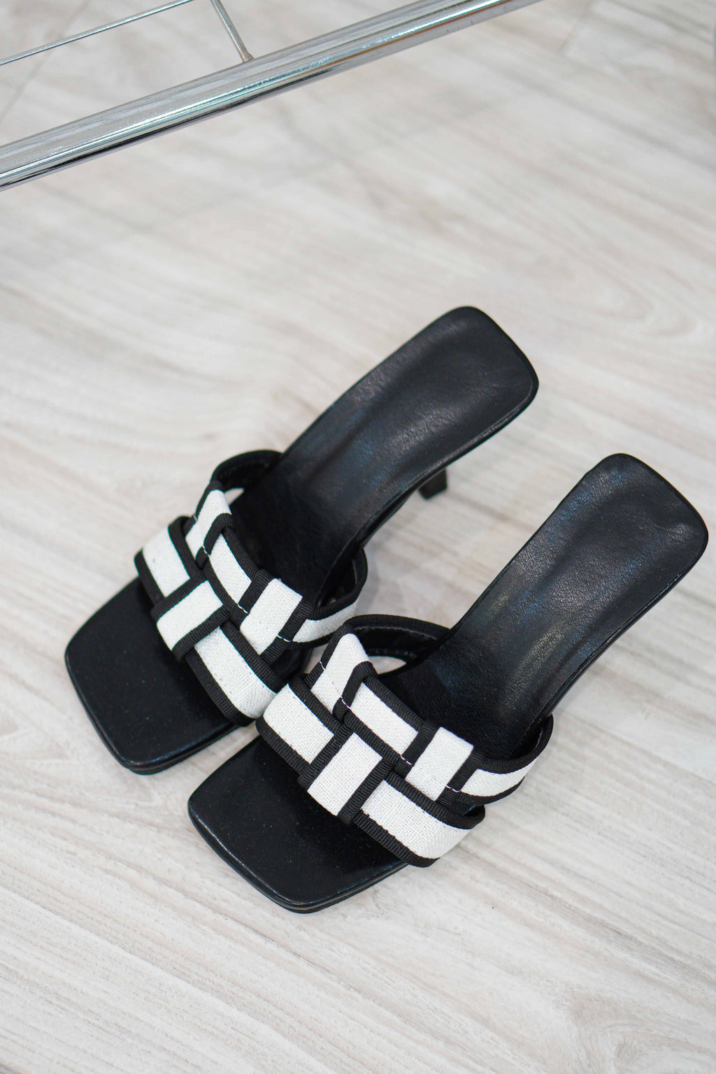 Klein Checkered Heels in Black & White