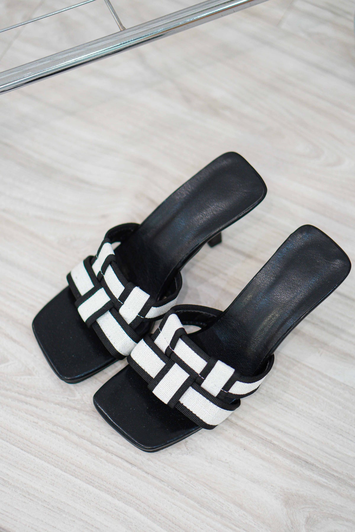 Klein Checkered Heels in Black & White