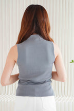 Reum High Neck Top in Grey