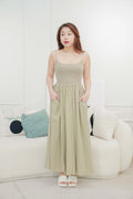 Eletta Maxi Flowy Dress in Green
