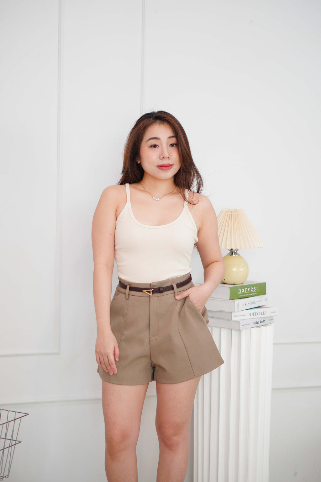 Eris Shorts in Khaki (Free Belt)
