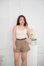 Eris Shorts in Khaki (Free Belt)
