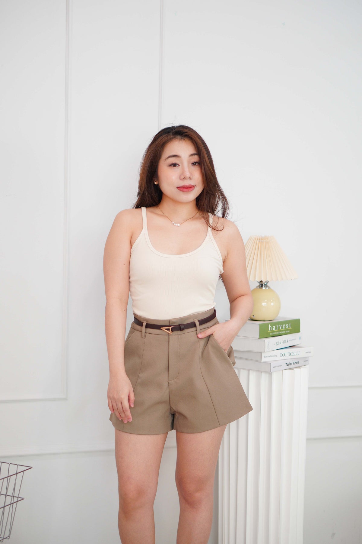 Eris Shorts in Khaki (Free Belt)