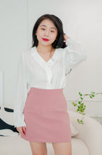Kyung Ruffle Blouse Top in White