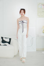 Like Candy Ribbon Hook Tube Top in White