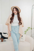 (BACKORDER) Snow Latte Knit Oversized Cardigan in Beige