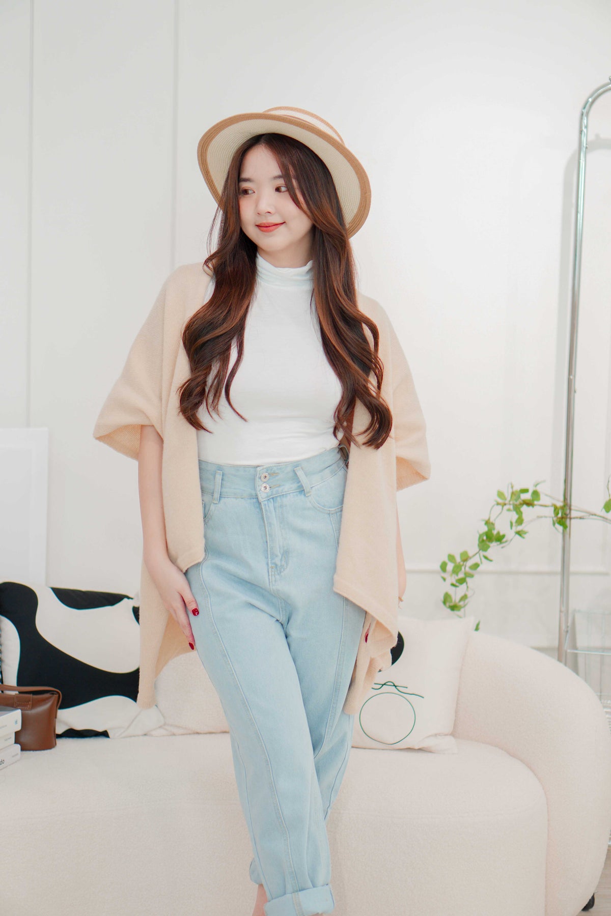 (BACKORDER) Snow Latte Knit Oversized Cardigan in Beige