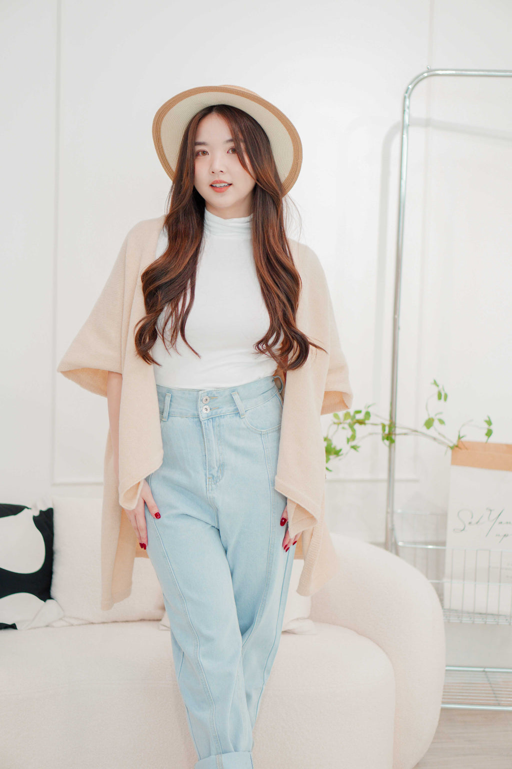 (BACKORDER) Snow Latte Knit Oversized Cardigan in Beige