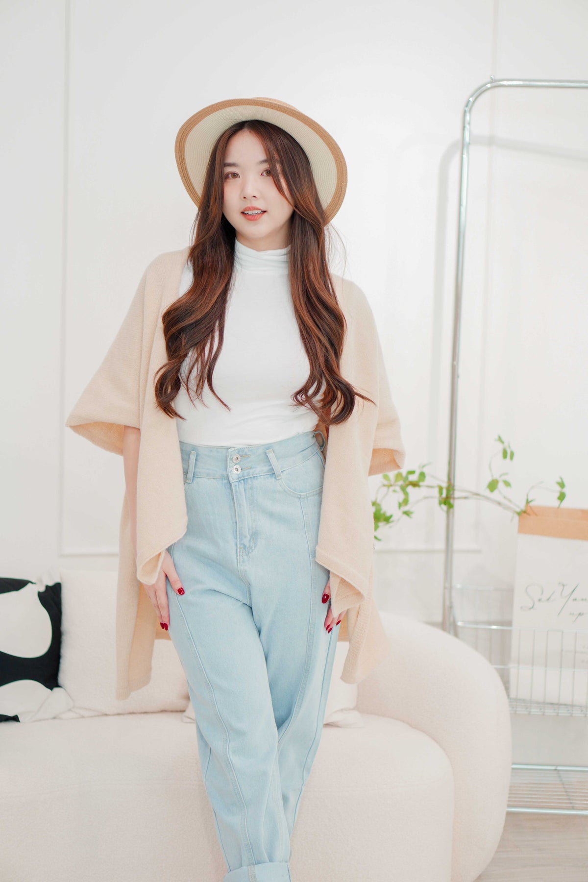 (BACKORDER) Snow Latte Knit Oversized Cardigan in Beige