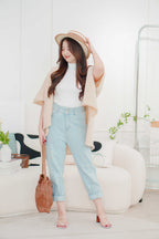 (BACKORDER) Snow Latte Knit Oversized Cardigan in Beige