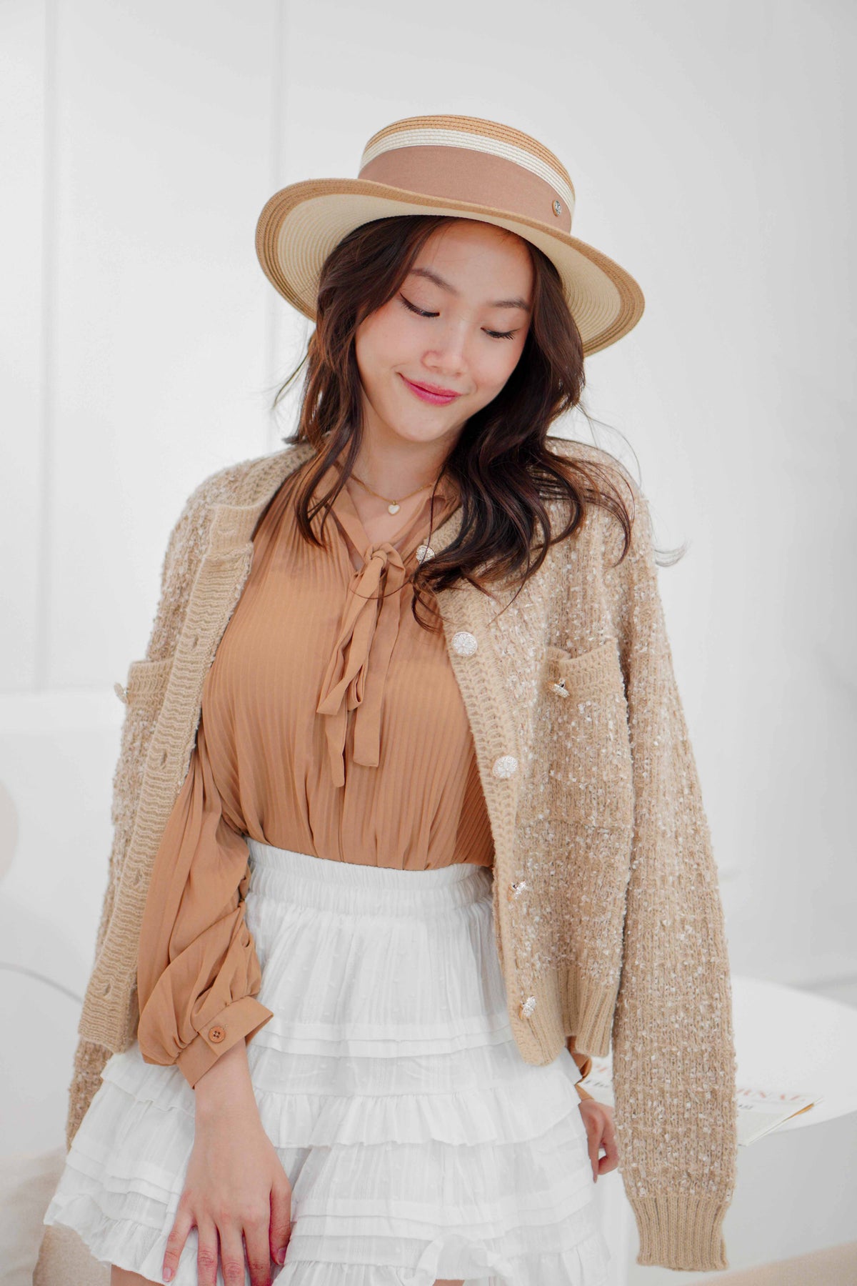 Kris Knit Jacket in Khaki