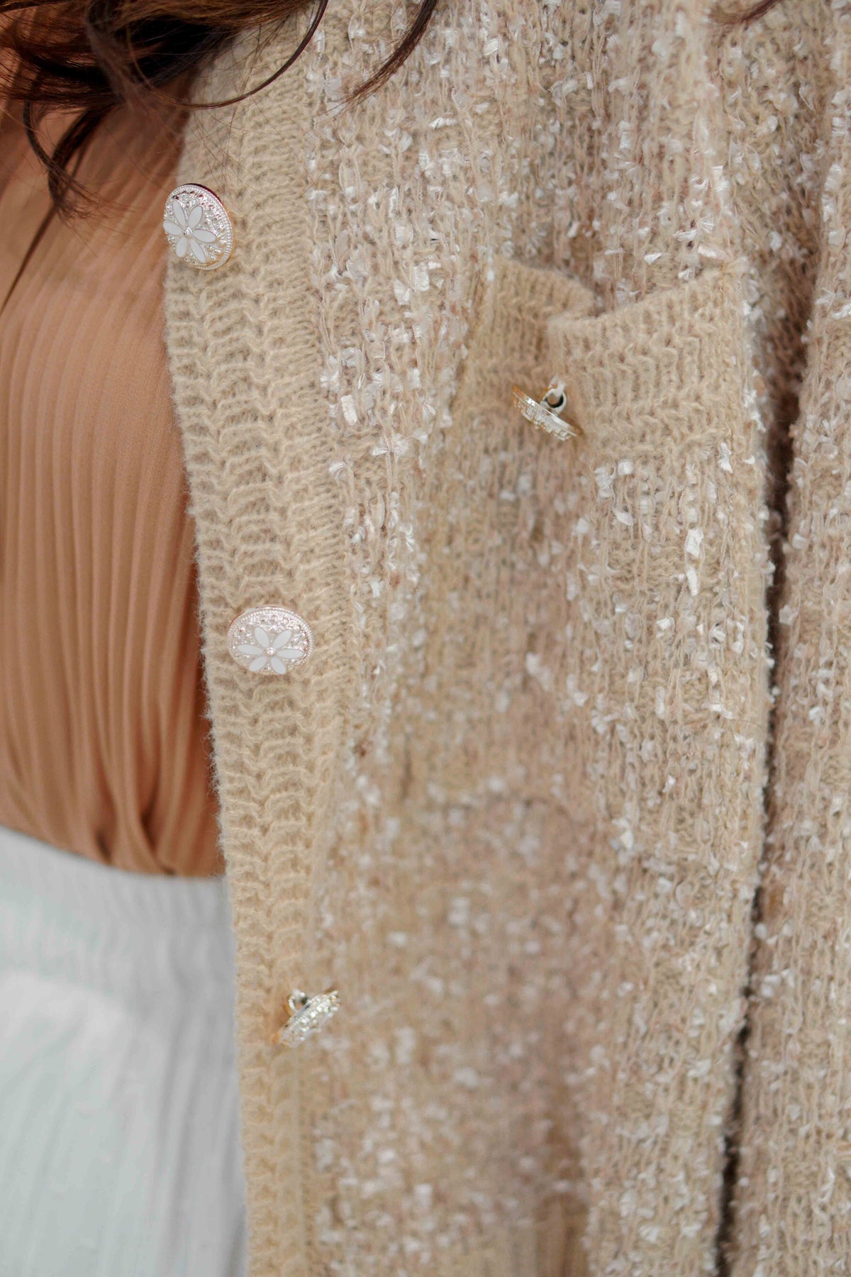 Kris Knit Jacket in Khaki