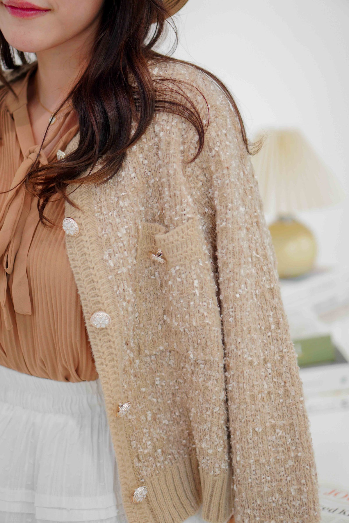 Kris Knit Jacket in Khaki