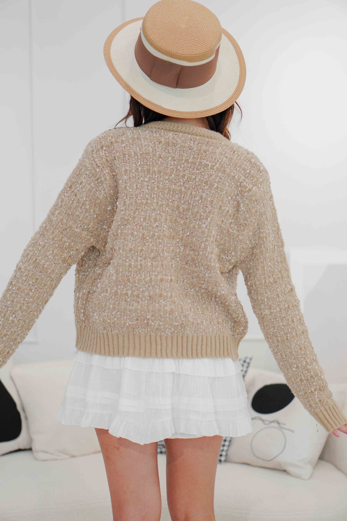 Kris Knit Jacket in Khaki