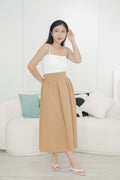 Ralph A-Line Midi Skirt in Khaki