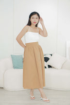 Ralph A-Line Midi Skirt in Khaki