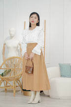 Ralph A-Line Midi Skirt in Khaki