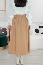 Ralph A-Line Midi Skirt in Khaki