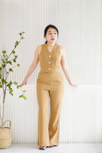 [+10cm] The Staple Pants by Bash in Biscoff