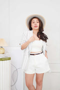 Brenda Stripes Blazer in White