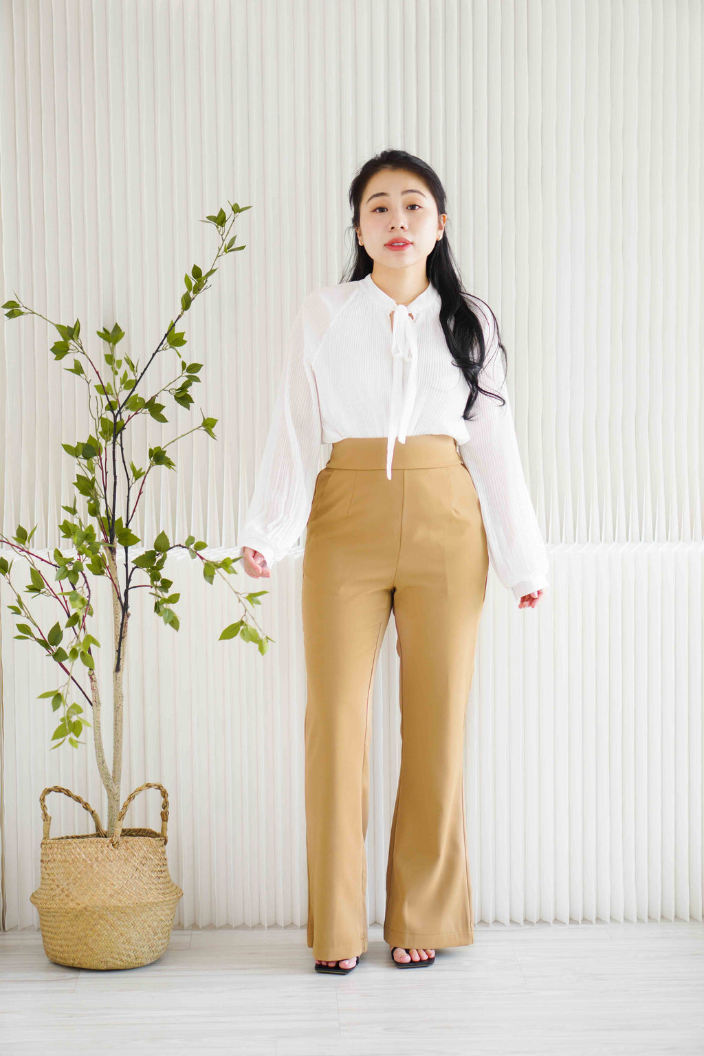 [+10cm] The Staple Pants by Bash in Biscoff