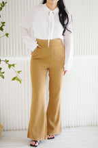 [+10cm] The Staple Pants by Bash in Biscoff