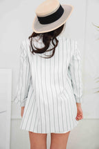Brenda Stripes Blazer in White