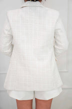 (Premium) Indira Tweed Blazer in White