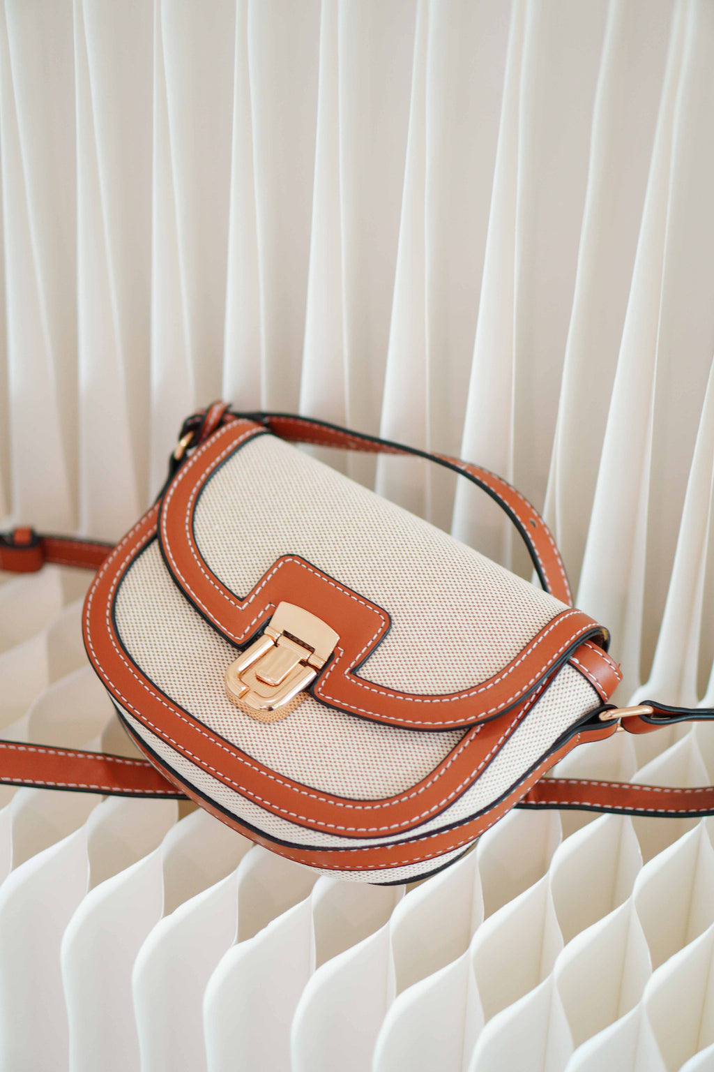 Pae Canvas Sling Bag with Brown Lining
