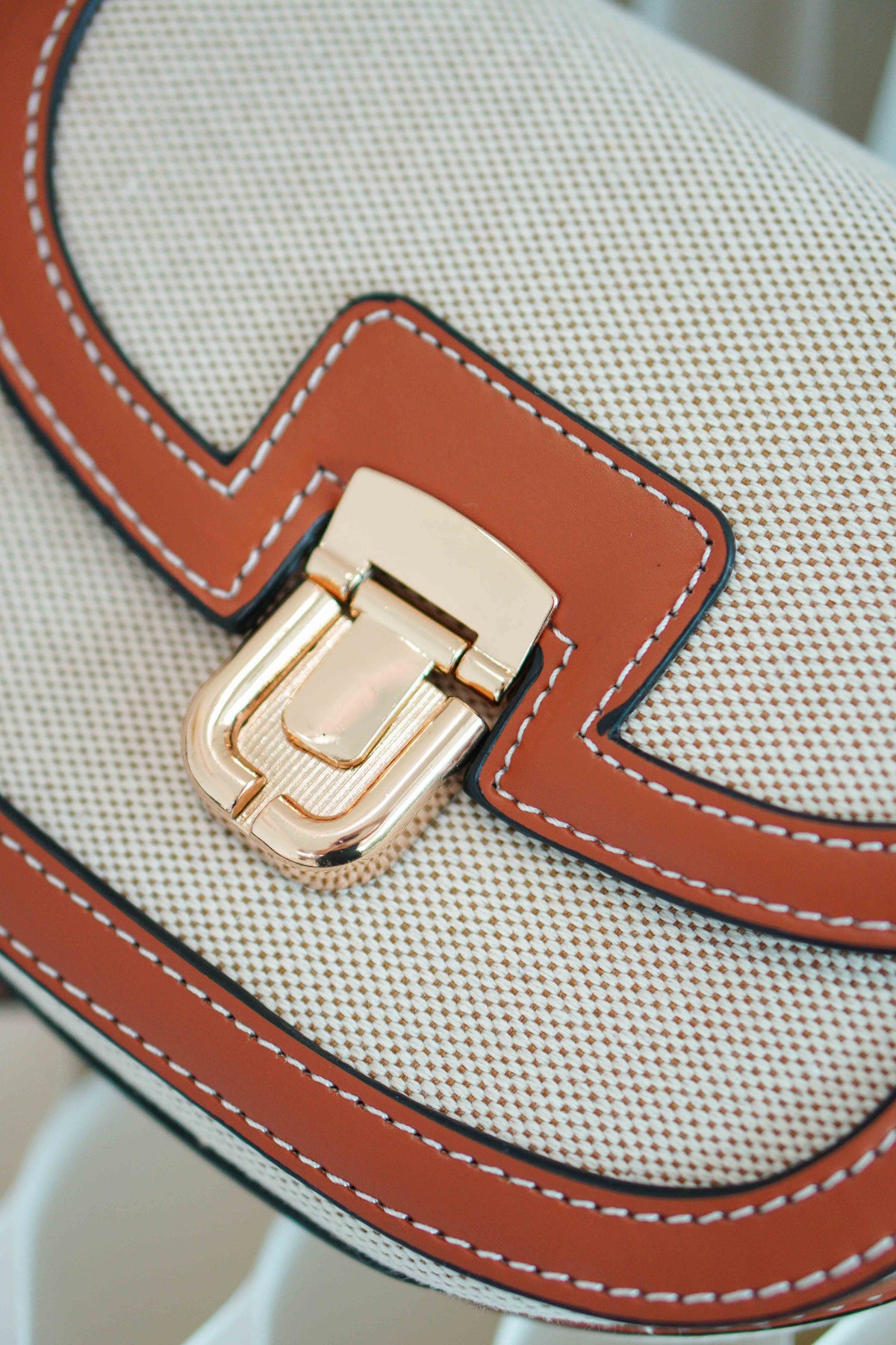 Pae Canvas Sling Bag with Brown Lining