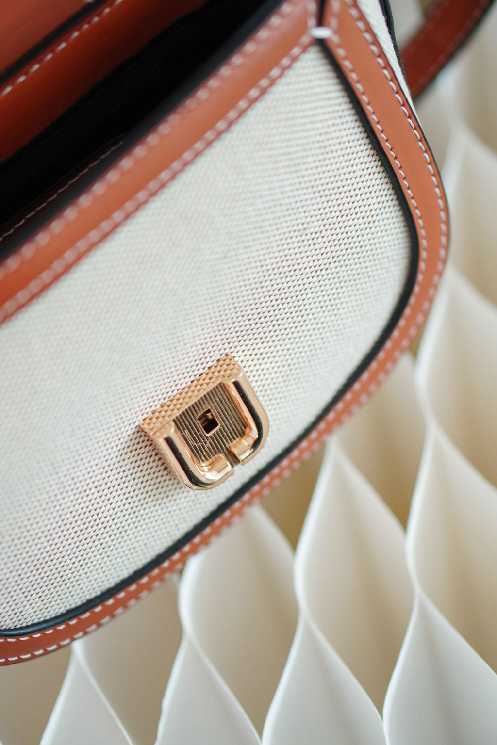 Pae Canvas Sling Bag with Brown Lining