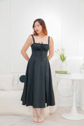 Chantelle Corset Maxi A-Line Dress in Black