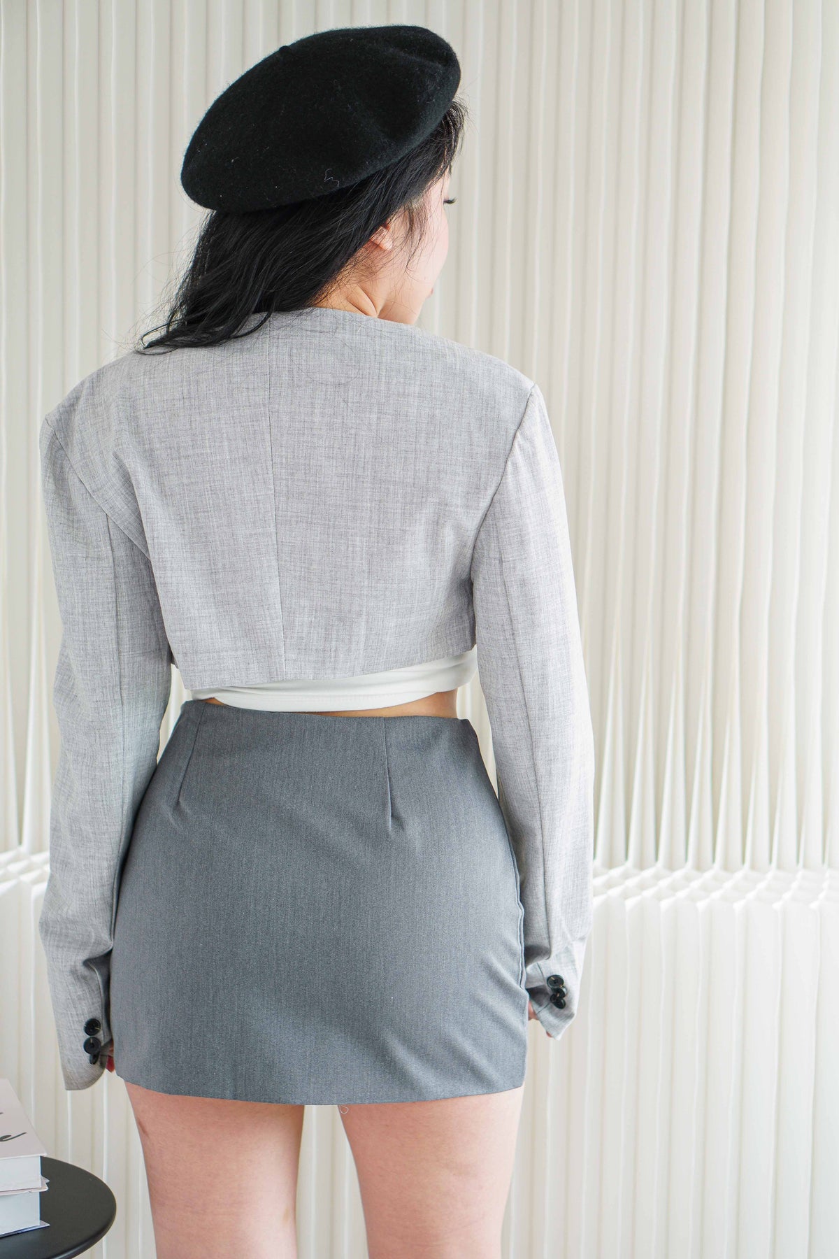 Sigrid Mini Skirt in Grey